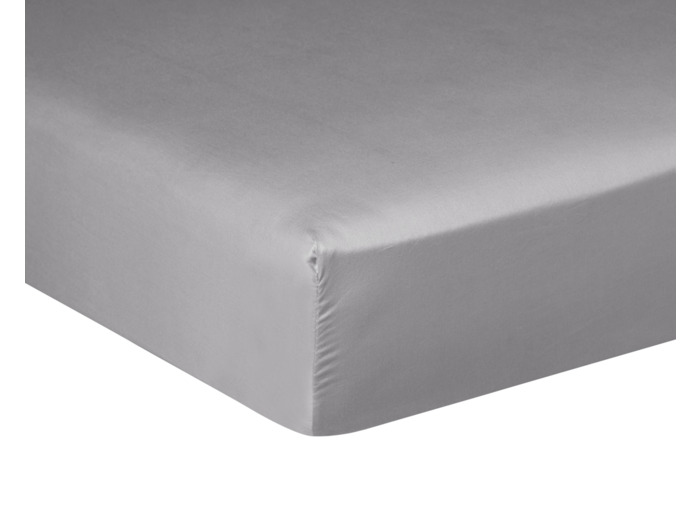 DRAP HOUSSE | Pure White Satin Lavé - Stone