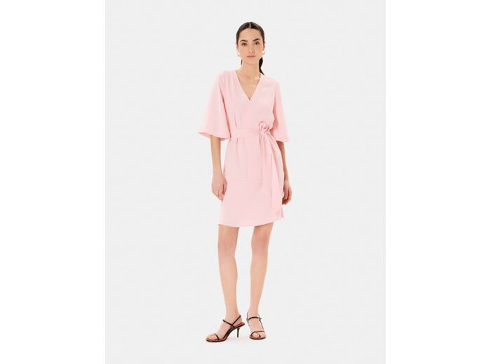 Robe Robine Robe portefeuille courte rose