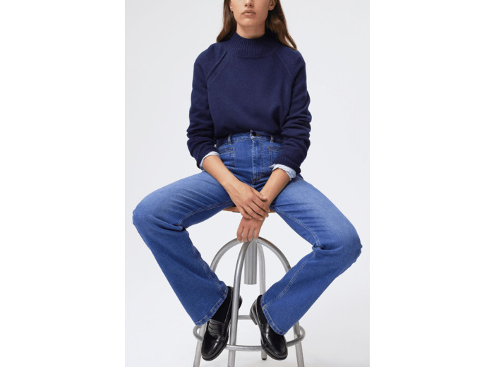 Jean flare en denim brut - ALIENOR