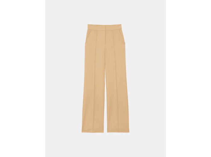 Pantalon Pervenche Pantalon large en crêpe noisette