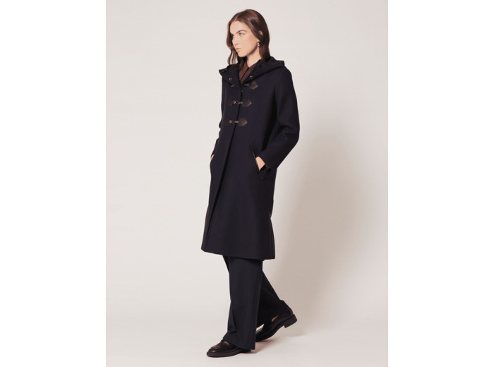 Duffle-Coat Misao Marine en Laine