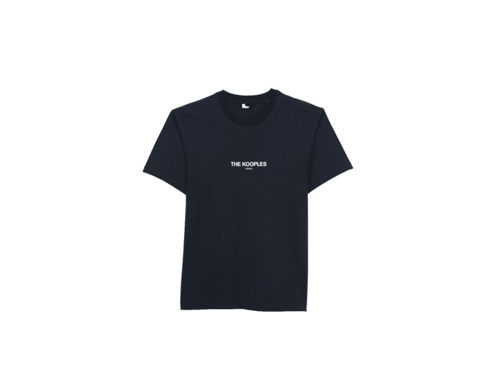 T- Shirt Bleu Marine Logo The Kooples