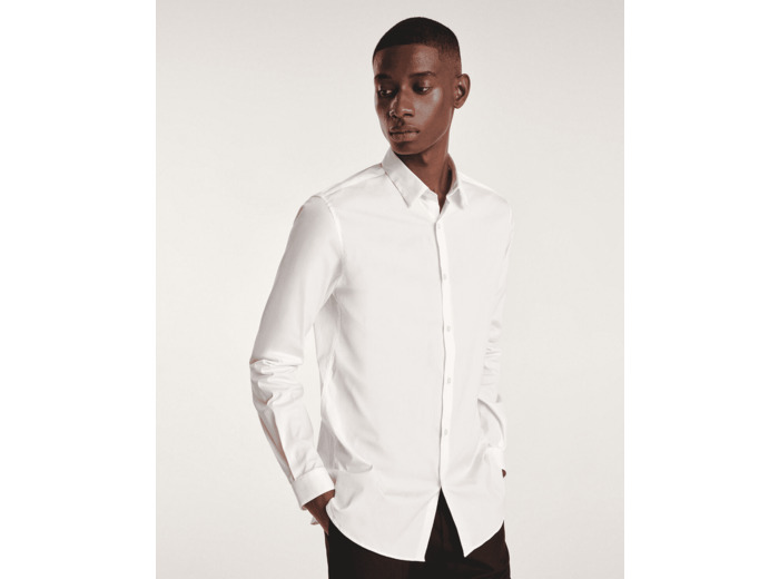 Chemise En Popeline Stretch