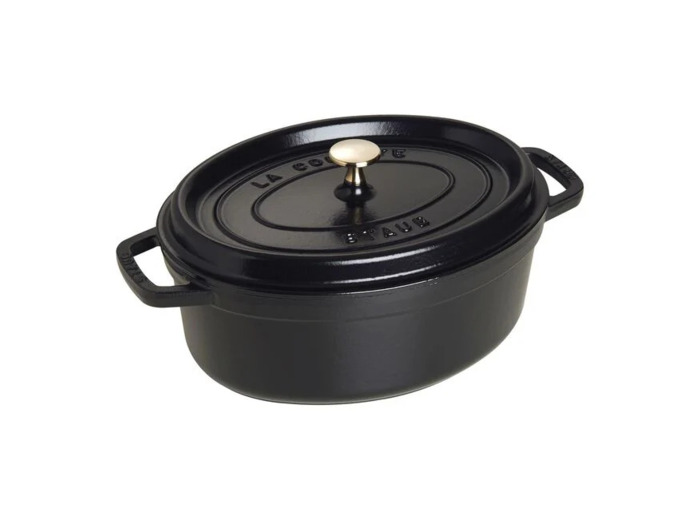 Cocotte ovale 29 cm Noir mat