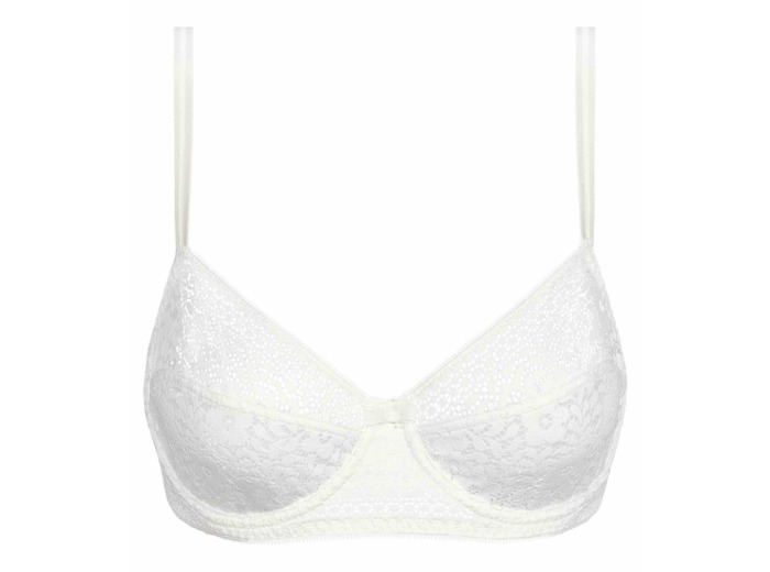 Soutien-gorge à armature en dentelle florale recyclée Blanc Dim Sublim