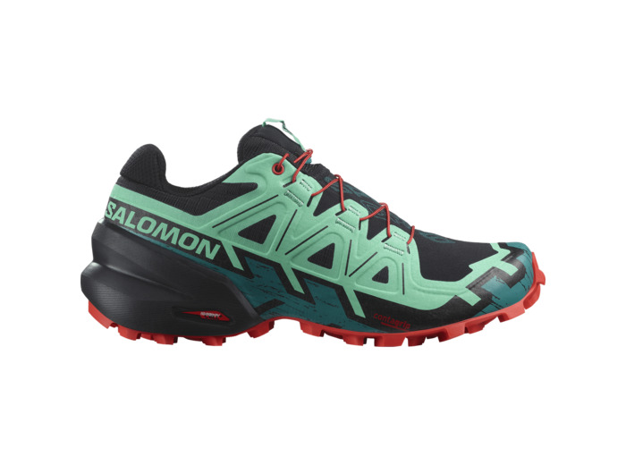 Speedcross 6 - Chaussures De Trail Running Black Biscay Green Fiery Red