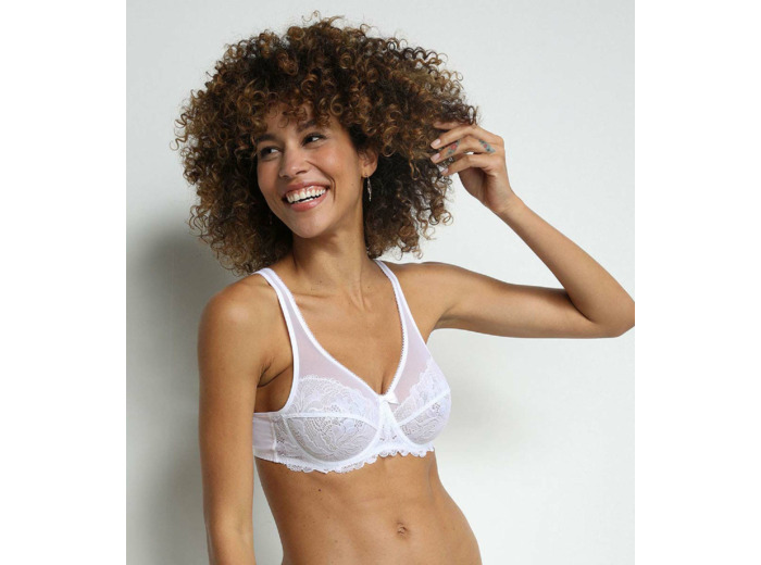 Soutien-Gorge emboîtant blanc en dentelle Generous Essentiel