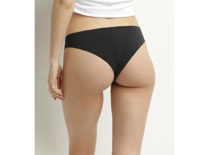 Tanga en microfibre sans couture Noir Dim No Show Invisible