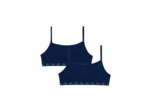 Lot de 2 brassières fille en coton bio Bleu Marine Dim Skin Care