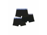 Lot de 3 boxers garçon coton stretch ceinture contrastée Noir EcoDim