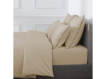 DRAP HOUSSE | Pure White Satin Lavé - Sand