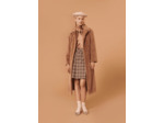 Trench-coat Isotta beige en fausse fourrure