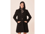 Manteau Marin noir en drap caban