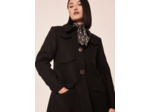 Manteau Marin noir en drap caban