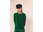 Pull Prunette-vert en laine