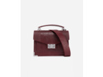 Sac Emily Small En Cuir Bordeaux Effet Lézard bordeaux