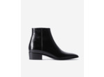 Bottines En Cuir Avec Zip Interieur black