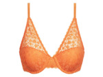 Soutien-gorge foulard en dentelle florale Orange Daisy Lace