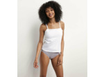 Top femme en coton stretch sans couture Blanc Body Touch Easy