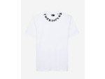 T-Shirt Manches Courtes A Print Sur L'Encolure white