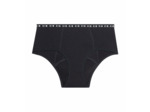 Shorty menstruel lavable en coton bio noir Flux abondant Dim Protect