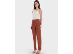 Pantalon Pona Marron en Polyester