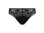 Culotte Noire femme en microfibre et dentelle Generous Essentiel