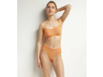 Tanga bloomer en tulle translucide Orange et pois Lurex Dim Shiny Mesh