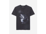 T-Shirt Manches Courtes Wash Avec Print Loup black washed