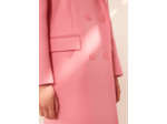 Manteau Marcus rose en drap caban