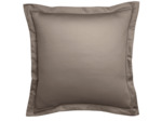 Taie d'oreiller Partition Satin de coton Coloris Taupe