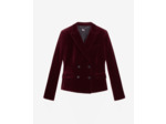 Veste De Costume En Velours Croisee burgundy