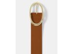 Ceinture Charlyb Ceinture en cuir lisse cognac