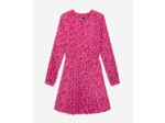 Robe Courte Detail Plisse pink black