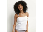 Top femme en coton stretch sans couture Blanc Body Touch Easy