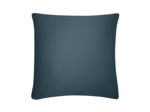 TAIE D'OREILLER | Pure White Satin Lavé - Midnight blue - Finition Black