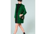 Manteau Manoelli-vert en velours de laine