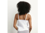 Top femme en coton stretch sans couture Blanc Body Touch Easy