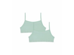 Lot de 2 brassières sans armature en coton bio Bleu Pastel Skin Care