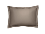 Taie d'oreiller Partition Satin de coton Coloris Taupe