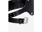 Large Ceinture En Cuir Avec Rivets En Metal black