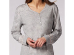 Chemise de nuit femme AMBRE gris chiné