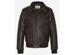 Blouson Aviateur Cuir Vachette Col Amovible