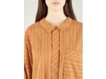 Blouse rayure marron glace