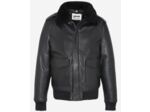 Blouson Aviateur Cuir Vachette Col Amovible