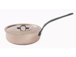 B'CHEF Sauteuse 24cm cuivre céramique avec couvercle