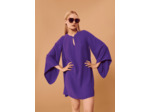 Robe Raonie violette en crêpe