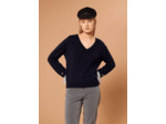 Pull Primrose bleu marine en laine merino