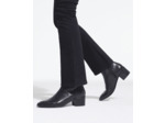 Bottines En Cuir Avec Zip Interieur black