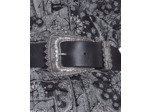 Ceinture Large En Cuir Avec Boucle Western black